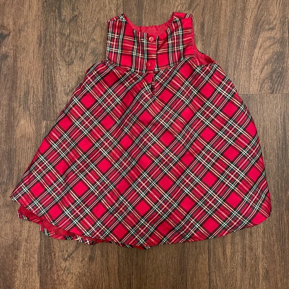 Girls Youngland Red, Black, White and Gold Olaid Formal Dress. size 24 Months. - Picture 2 of 4